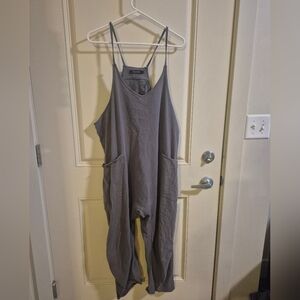 Elegant Charcoal Jumpsuit with Pockets